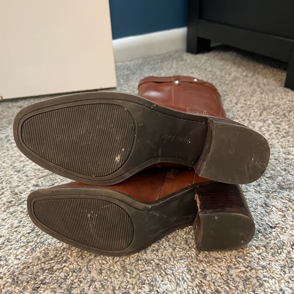 Essex Lane Cognac Brown Real Leather Heeled Boot - Size 6 - Great condition - Picture 4 of 7